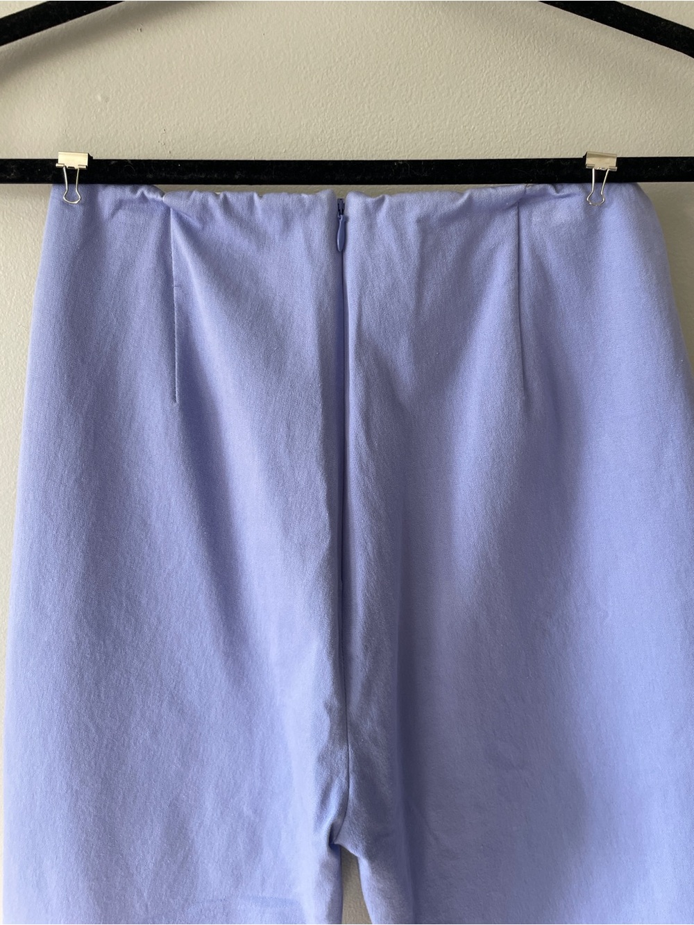 Coastal High Waisted Ankle Trousers Size 4 Quiet Luxury Pastel Purple Blue - Picture 7 of 7